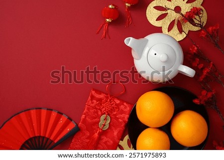 Similar – Image, Stock Photo orange and red cherries with berries