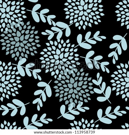 simple black floral pattern  background, pattern