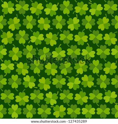 St Patricks day shamrock seamless pattern