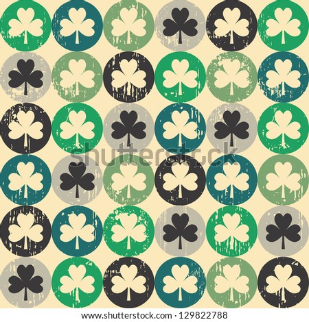 St Patrick's day shamrock seamless pattern