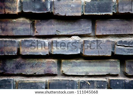 Black old brick background pattern
