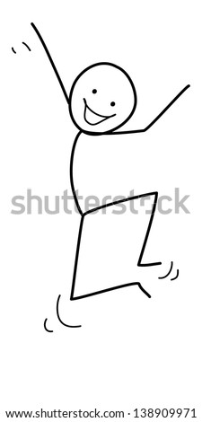 Happy Stickman 2 Stock Vector Illustration 138909971 : Shutterstock