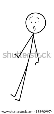 Shocked Stickman Stock Vector Illustration 138909974 : Shutterstock