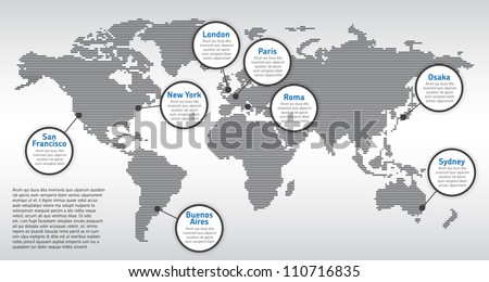 Digital Earth map concept