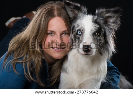 Young woman with dog