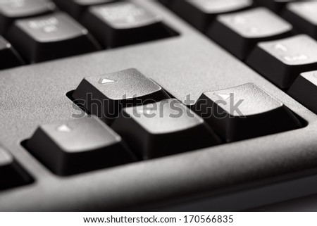 Close-up of Black Computer keyboard
