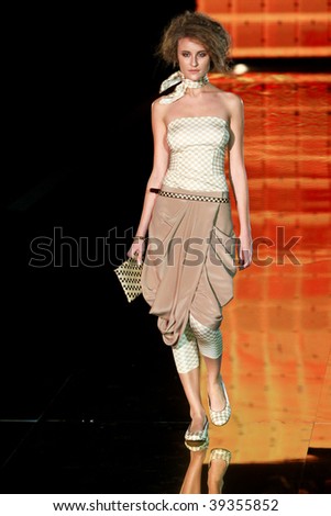 Kiev, Ukraine - Oct 15: Model Poses At The Runway During Fashion Show ...