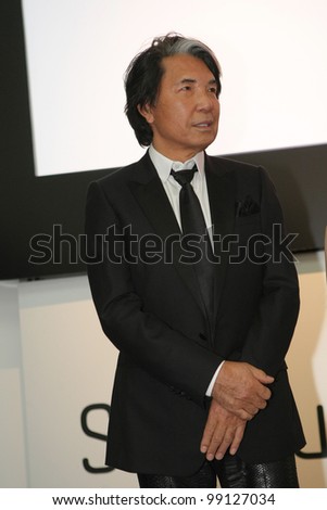 KIEV, UKRAINE - MAR 20: Fashion designer and painter Kenzo Takada during the opening of his solo exhibition of paintings on March 20, 2012 in Kiev, Ukraine