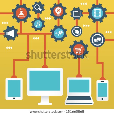 Concept of device function - vector illustration