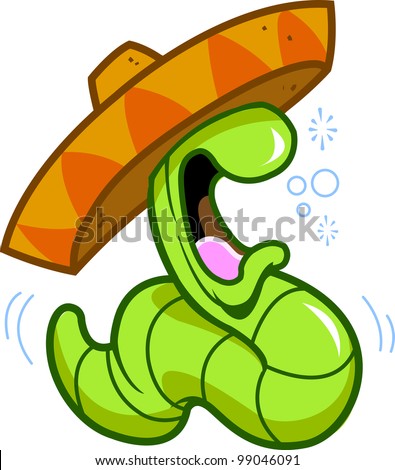 Drunk Drinking Partying Celebrating Tequila Worm About To Burp Or Hurl ...