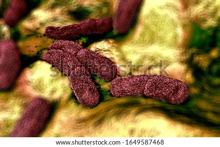 3d illustration - Yersinia Pestis Bacteria Stock fotó © 