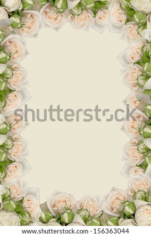 Wedding background with roses