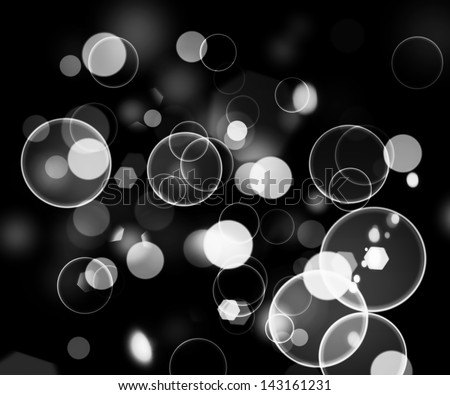 black and white background of bokeh and lights