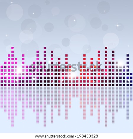 multicolor music equalizer background for active parties