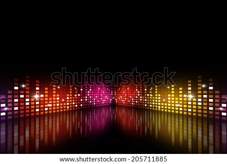 abstract music background for active night parties
