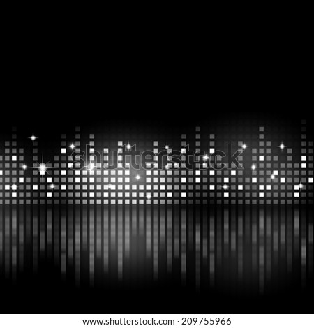 black and white music equalizer background for active parties