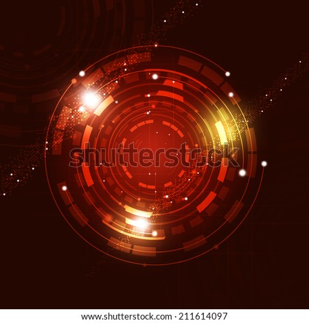 abstract circle business concept technology red background