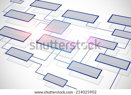 concept communication business flow chart on white background