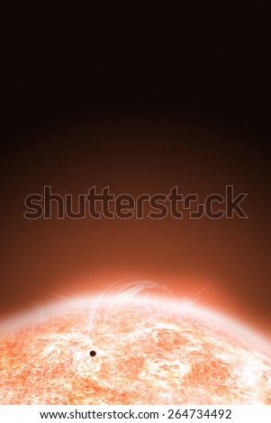 planet mercury before sun surface