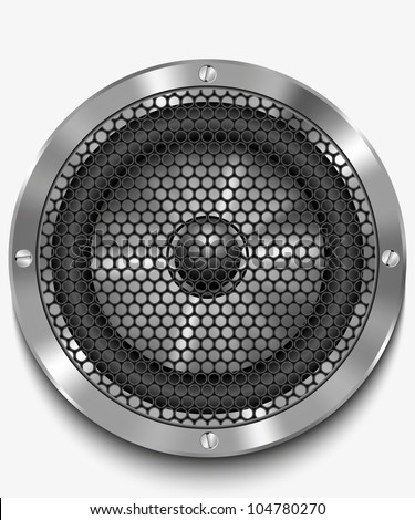 Icon loudspeaker vector. Audio loud speaker. Stereo, sound, radio, volume, dolby illustration.