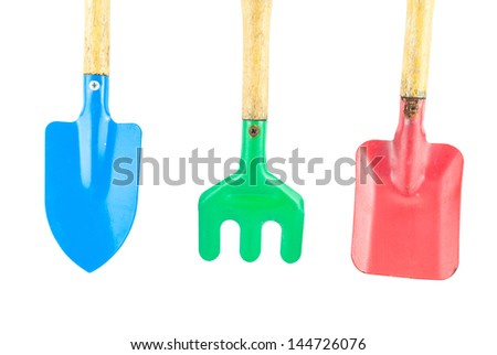 Garden tool isolated on white background - gardening tools