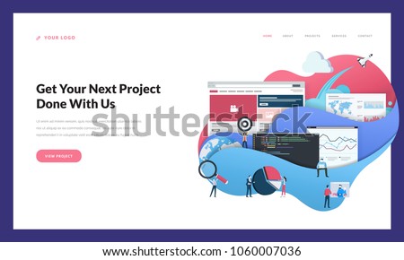 Creative website template design. Vector illustration concept of web page design for website and mobile website development. Easy to edit and customize.