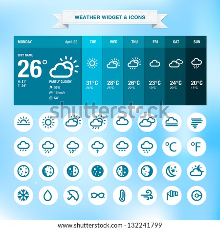 Weather widget and icons