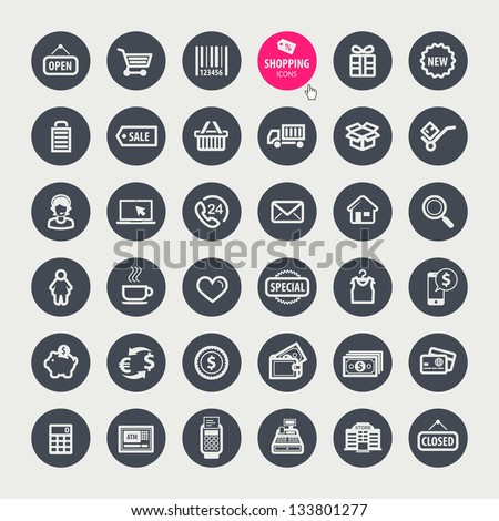 Set of shopping icons