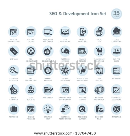 SEO and Development icon set