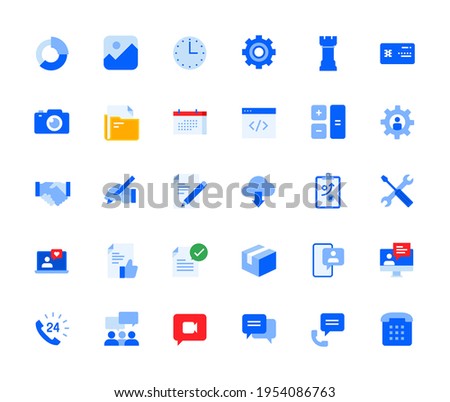 Business icons set for personal and business use. Vector illustration icons for graphic and web design, app development, marketing material and business presentation.