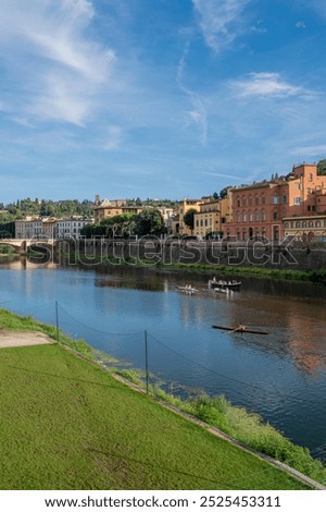 Similar – Image, Stock Photo Iconic Vecchio Bridge in Florence over river Arno called Ponte Vecchio