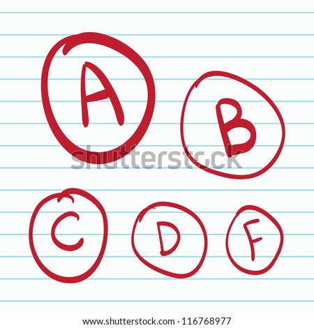 Hand drawn vector grades