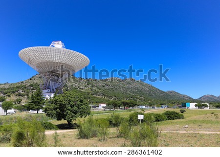 Robledo de Chavela, Spain -?? May 15, 2015: The Madrid Deep Space Communications Complex is a ground station located in Spain. It is part of NASA\'s Deep Space Network to communicate with spacecraft.