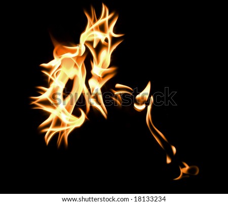 black isolated flame makes rose