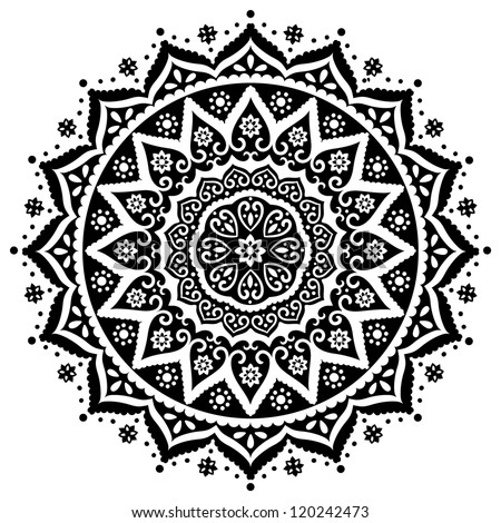 Indian Lace Ornament Stock Vector 120242473 : Shutterstock