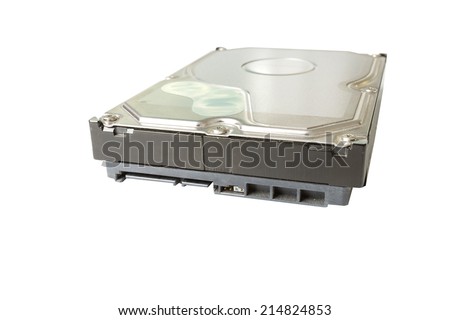 Storage device Hard disk drive on white background