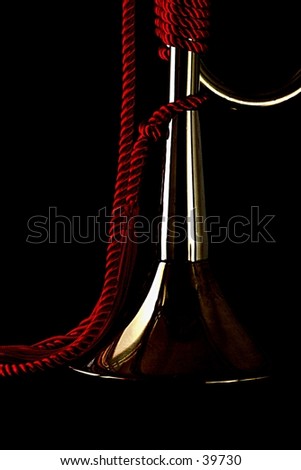 red rope on bugle.