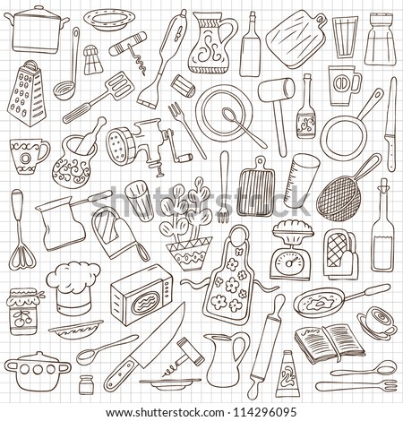 kitchen tools - doodles collection