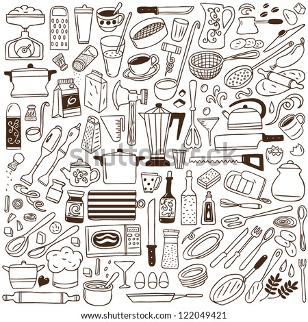 kitchen tools - doodles collection