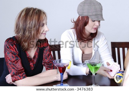 Friends playing poker.