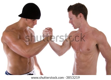 Two Men Arm Wrestling. Stock Photo 3853219 : Shutterstock