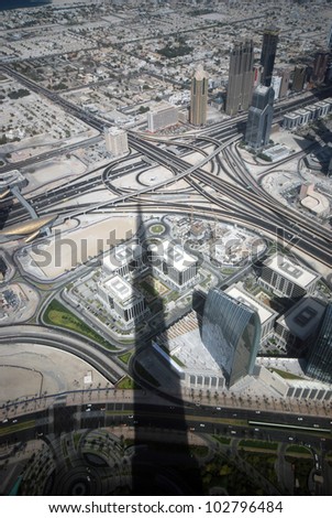 Aerial view of Dubai (United Arab Emirates)