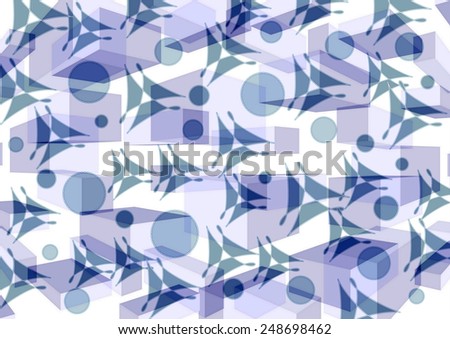 Unique  modern vibrant   abstract design  format  superimposed with floral and geometric textured  motifs  on a  plain white background ideal for classic wallpapers.
