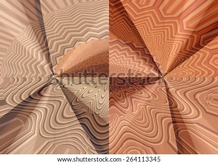 Charming distinctive    modern abstract design with geometric   motifs in two picture format superimposed  on  a  shiny textured  pattern   background ideal for classic wallpapers and backgrounds.