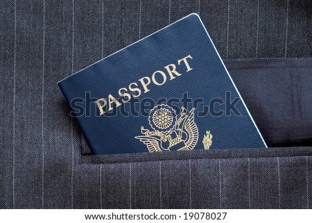 American passport in pocket. See more passport images in my portfolio.