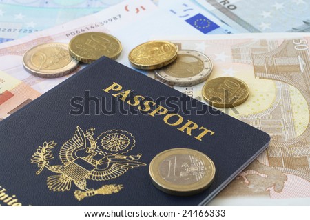 American passport and euros