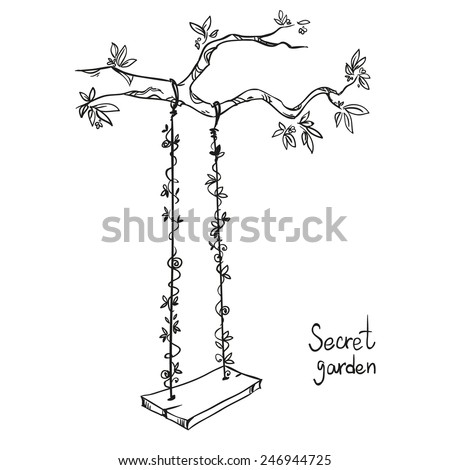 Vector Images Illustrations And Cliparts Tree With A Swing