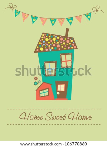 Home Sweet Home. Vector Illustration - 106770860 : Shutterstock