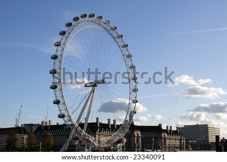 Giant Wheel isolated in blue sky background
