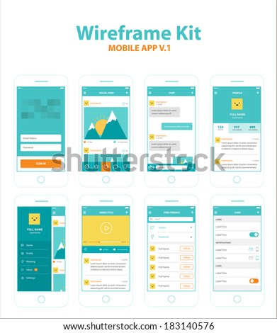 Wireframe Kit Mobile App v.1